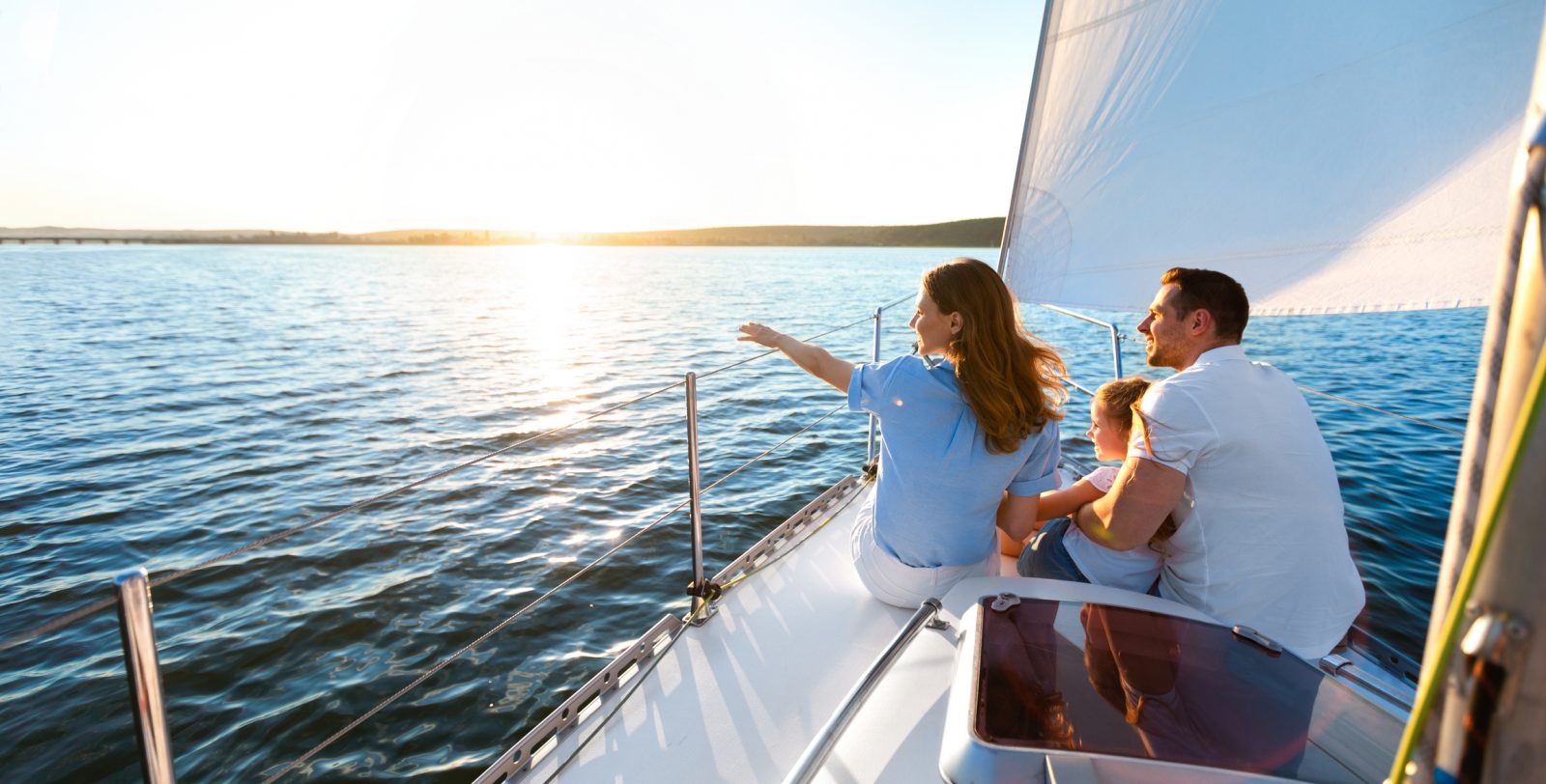 high net-worth family on a yacht